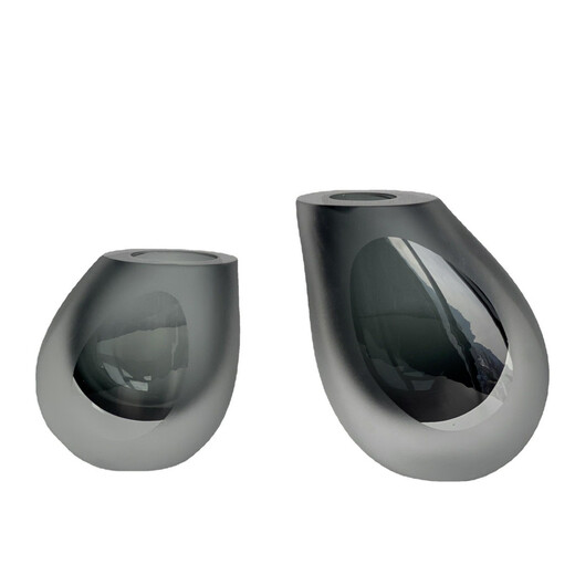 Moderne einfache nordische Wohnzimmer im Wohnzimmer TV-Schrank Couchtisch Eingangsmodellraum kreative verdickte Glas Dekorative Vase LHF-HC6624 Rauchgrau 0 Stück