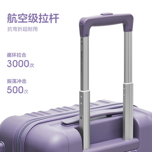 爱华仕行李箱20寸可上飞机登机箱十大品牌拉杆箱大容量旅行箱包密码箱 暮山黛紫【时尚升级】无扩容版 20英寸 【2-4天短途】标准登机箱