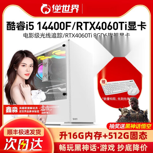 Gegenwelt [Black Myth Wukong Desktop] Core i5 Computer Host 12400f Hochverzögerte E-Sports Lol Hühnereigentliche unabhängige Display 13790f Live-Sendungsdesign-Büro und Home RTX4060-Set [Paket vier Single-Host] 30-Tage-Test