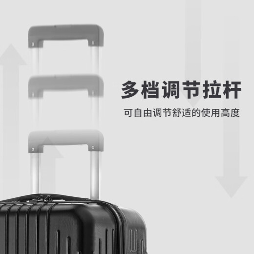 梵地亚行李箱男24英寸万向轮拉杆箱大容量旅行箱飞机密码箱女皮箱子黑色