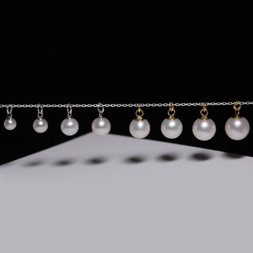 DR GRAFFCARNY handmade DIY 14K gold-filled round freshwater pearl pendant single necklace bracelet anklet pearl silver pendant 14K gold-filled head accessories gold 8.5-9mm