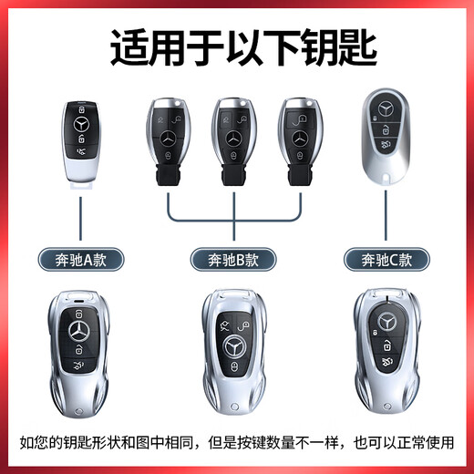 霞想奔驰钥匙套E300L车C260L扣GLC壳A200L包C200男GLS女GLB适用GLE350