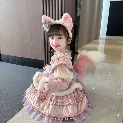 G.DUCKKIDS little yellow duck children's clothing Lingnabel princess dress summer girls' dress fashionable Lolita baby birthday skirt 6621 spring and autumn style 100 sizes 2~3 years old [90-100cm]