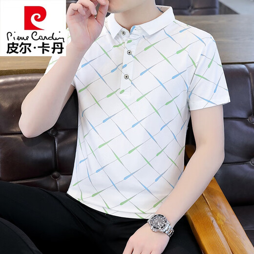 皮尔卡丹（pierre cardin）2025夏季新款Polo衫短袖男潮牌ins修身翻领半袖T恤男士体恤上衣服 F9226黑色 XL