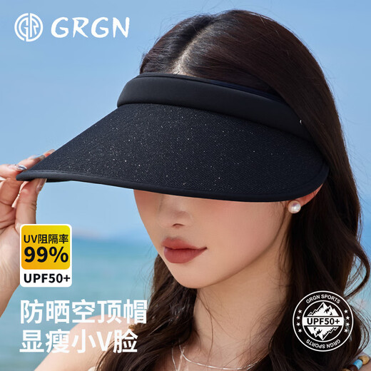 GRGN sun protection hat women's empty top hat summer sun hat sun hat outdoor all-match cool hat face covering anti-UV hat women