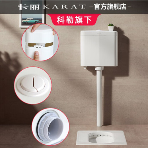 卡丽科勒卡丽卫浴3/6升蹲便器水箱静音大冲力挂壁式双按键11978T-M-WK 3/6升水箱11978T-M-WK