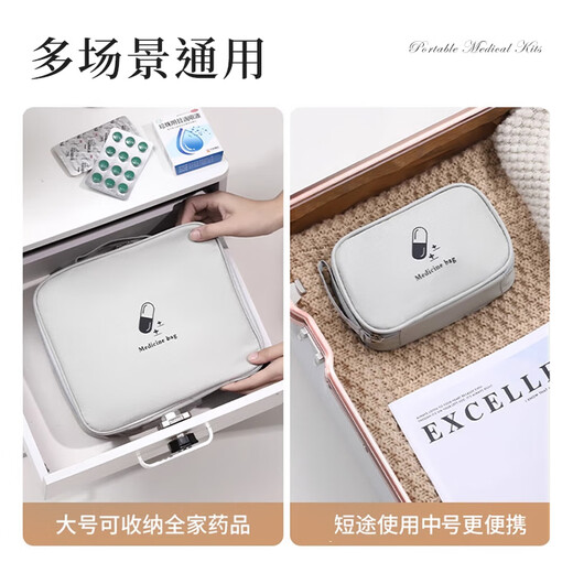 Lohas travel medicine storage bag, portable medicine bag, small medicine box, divided box, medicine small bag, portable travel essential medical bag