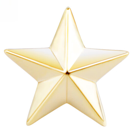 SHIJUN men's light luxury suit brooch gold-plated simple corsage shirt collar button-down collar pin five-pointed star badge cufflink gold one velvet box