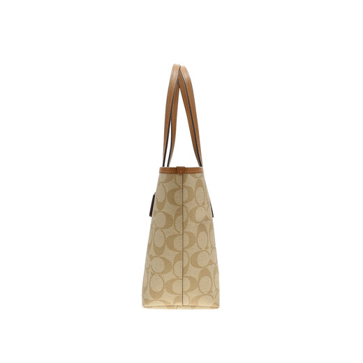 CoaCH (COACH) CITY 23 Classic Letter Printed Tote Bag Women's One-Shoulder Handbag Valentine's Day Gift Light Khaki Color Block CN733IMNLJ