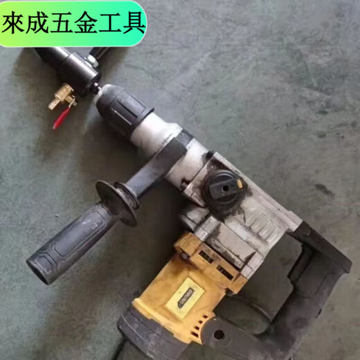 Qinkai Electric Hammer to Rhinestone Conversion Head Rhinestone Adding Water Electric Hammer to Seconds to Water Drill Rig Conversion Rod Impact Drill Water Injector (Default Square Handle) Electric Hammer Water Injector