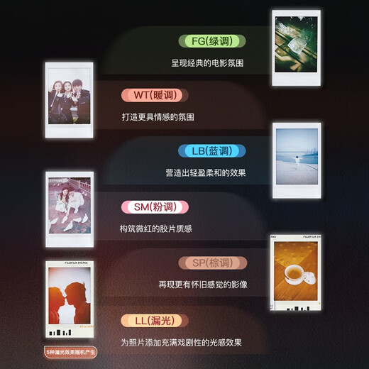 Fuji (FUJIFILM) instax instant camera mini99 classic black package 2 official content + 20 pieces of photo paper