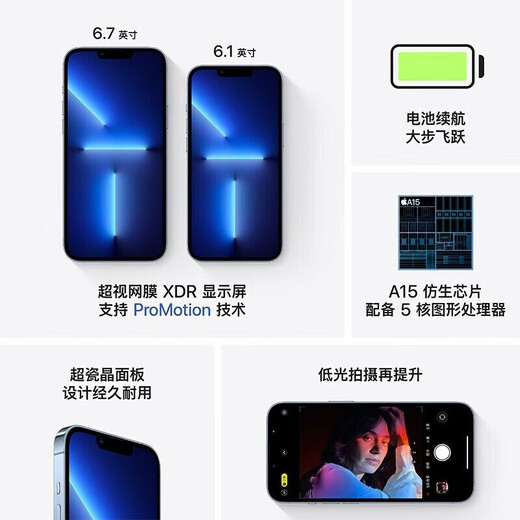 [Neue offizielle Übersetzung] Apple iPhone 13 Pro Max 256 GB Schwarz 5G Single Card Smartphone Apple Offizielle Übersetzung Überseeversion JD Offizielle einjährige Garantie