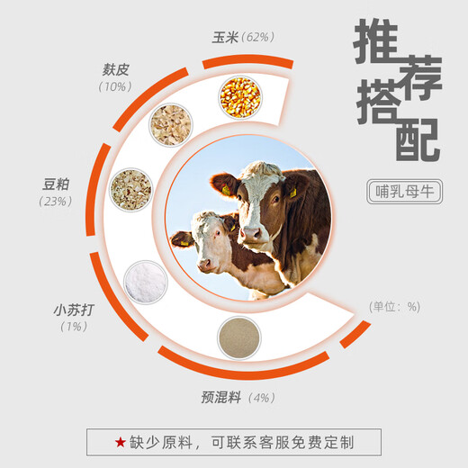 British and American cattle feed, special feed for breeding cows, cow mother premix, fattening and growth promotion agent, 20kg, 4 kinds of cattle premix, special for breeding cows