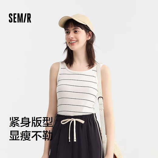 Semir Weste Damen Kurz Rundhalsausschnitt Klein Einfacher Stil Sommer Kontrastfarbe Enger Pullover 101324102002