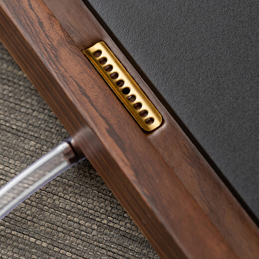 Haofeng 2025 New Solid Wood Tea Tray Household Tea Maker Tea Table Ebony Pattern Tea Tray Drainage Tea Set Mid-Autumn Festival Gift