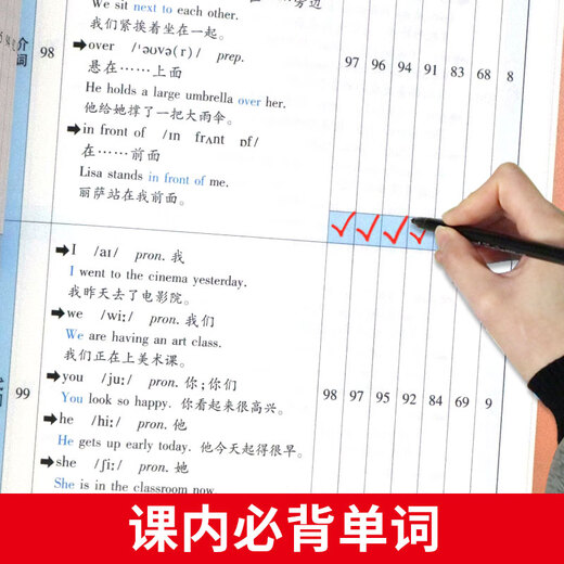 Peiyou Primary School Zhuangyuan doit mémoriser des mots anglais dans le premier cycle de l'école 2595 Cas de mémorisation du plan d'enregistrement eBinhaus Méthode de mémorisation de courbe oublieuse du livre élémentaire de la septième année