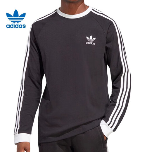 Adidas Clover Adicolor T-shirt à manches longues décontractées à trois doutes pour hommes