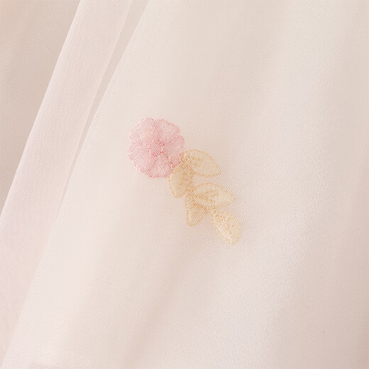 DAVE&BELLA girls' dress spring new style children's princess dress fashionable baby girl children's dress children's mesh skirt seashell pink ready stock 90 cm (recommended height 80-90cm)