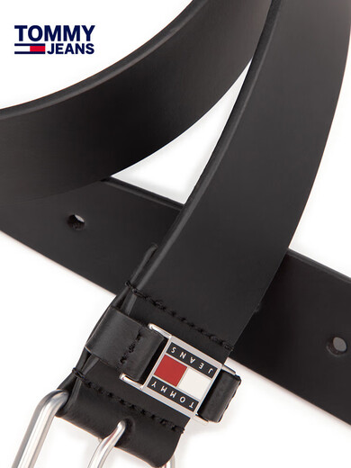 Tommy Hilfiger [Neujahrsgeschenk] [Cowide Belt] Herren Metallnadel Manschette Casual Belt 12045 Black 90 cm