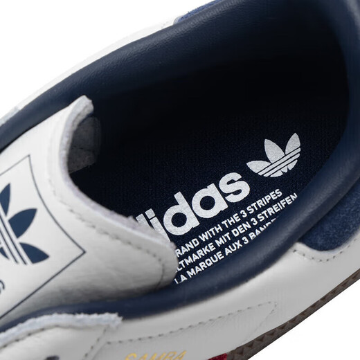 Adidas Clover men's and women's casual shoes 2025 Autumn Samba OG retro pharmacy shoes casual comfort sneakers IH4881/bright white/deep indigo/victory red 37