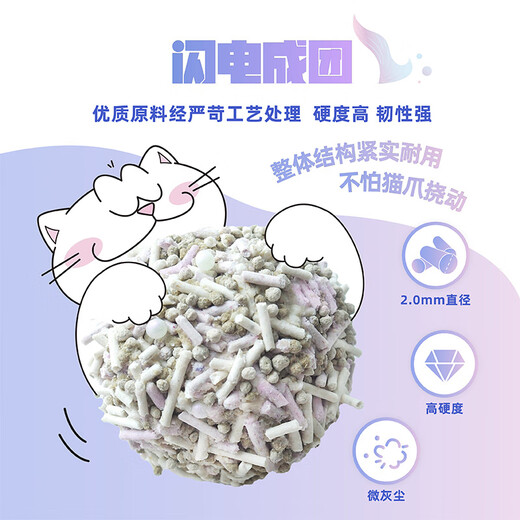 Nicoro Nikoro Mermaid Pearl Mixed Cat Litter Tofu Bentonite Cat Litter Strong Low Dust Flushing Toilet 'Mermaid Glass' 2.5kg*1 Bag