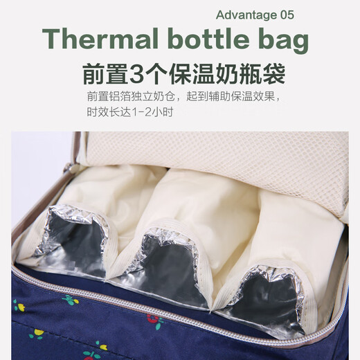 柳芭 LYUBA妈咪包多功能大容量外出上班双肩包背奶包时尚妈妈包HY1706迷彩绿
