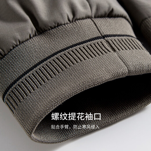 Shanshan exquisite embroidered logo jacket men's coat autumn business casual light luxury coffee color stand collar cardigan men's clothing