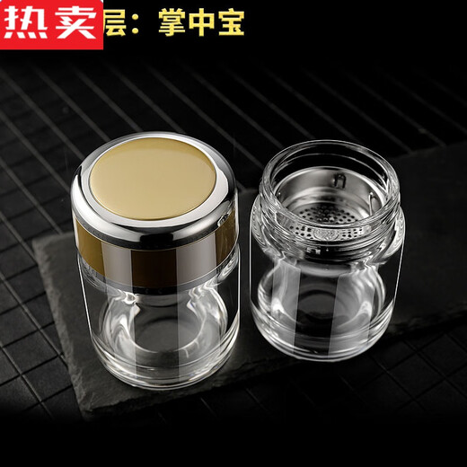 拓进德国进口品质防爆玻璃杯加厚耐热玻璃小巧水杯迷你玻璃茶水分离泡 山水网单：094-11150ml