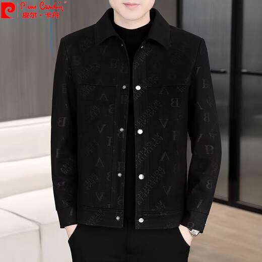 Pierre Cardin Herrenjacke 2025 Frühlings- und Herbst-neue Casual Jacket Herren Trendy Vielseitige Revers Jacke Hemd 826 Grey XL [120-135jin [Jin gleich 0,5 kg]]