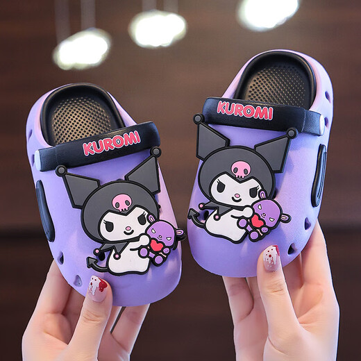 Melody Sanrio Children's Croc Shoes Girls Princess Beach Wading Shoes Baotou Culomi Soft Sole Sandals Melody 19cm Inner Length Approximately 17.5cm