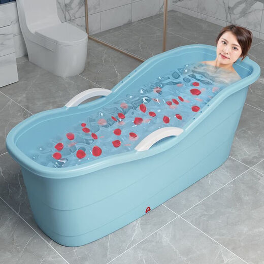 Diono Diono Adulte Bathtub Full-Body Extra-Large Bathtub Bathtub baignoire en plastique baignoire bleu 698 découvert