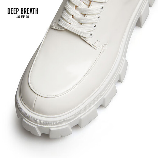 Deep Atem Tief Atem Frauenschuhe Kowide Dicker alleiner Top -Gurt -Gentlemen -Schuhe Frauenschuhe Dicke Sohle Schuhe Ax13066 Weiß 36