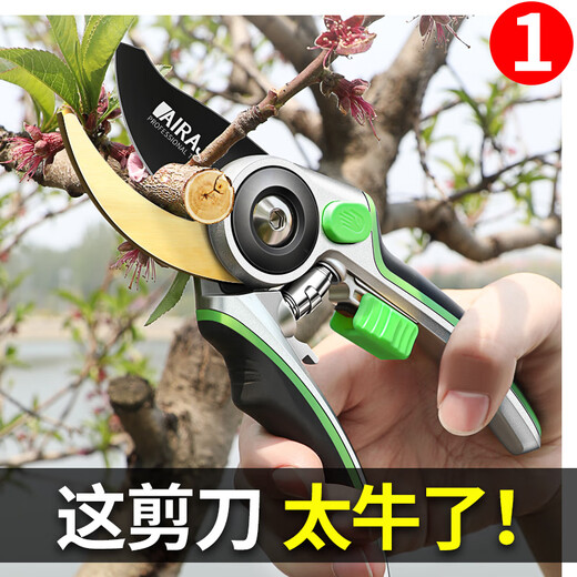 Mu Yunyao Japanese Seiko gardening scissors garden pruning shears fruit tree pruning labor-saving powerful large pruning pruning scissors artifact flagship model 6th generation imported SK5 steel waist box