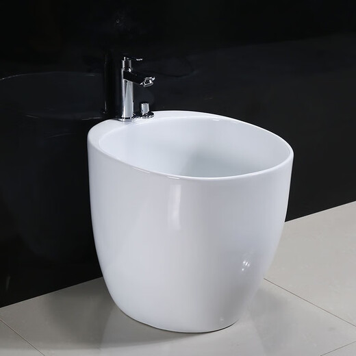 Arrow ARROW balcony ceramic round mop pool automatic water mop pool mop pool mop basin large mop basin footbath 888 large + single cold sitting spray gun faucet