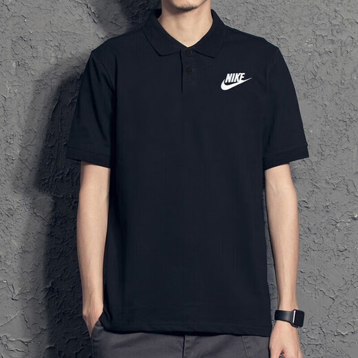 耐克（NIKE）POLO衫T恤男士2025夏季新款运动服时尚休闲衣翻领透气短袖 黑色新款 正常尺码FN3895-010 XL