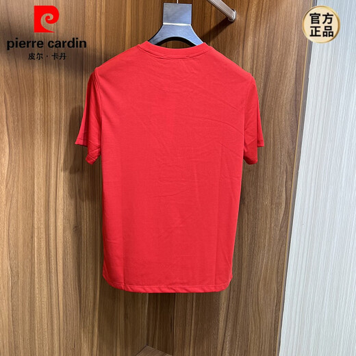 皮尔卡丹（pierre cardin）t恤男士短袖男2025夏季新款修身个性刺绣烫钻欧货丝光棉圆领T恤男 679机长短袖白色 4XL
