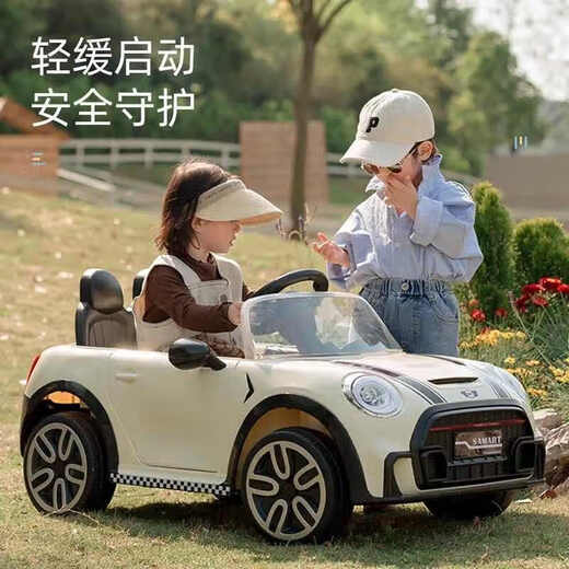 热豹儿童电动车四轮宝宝汽车可驾驶可坐人可遥控车小孩玩具车周岁礼物 升级款+四驱米+软轮+皮座+大电瓶