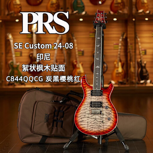 PRS [Shiyin Piano Shop] PRS SE Standard / Custom 24 / Korean / Indonésie Guitare électrique C844 QQCG Carbon Black Cherry Red