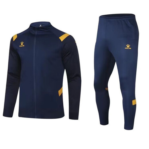 KELME KELME new coat autumn and winter sports training running cardigan knitted jacket football long-sleeved suit sportswear navy suit L (175-180cm) (70-80kg)