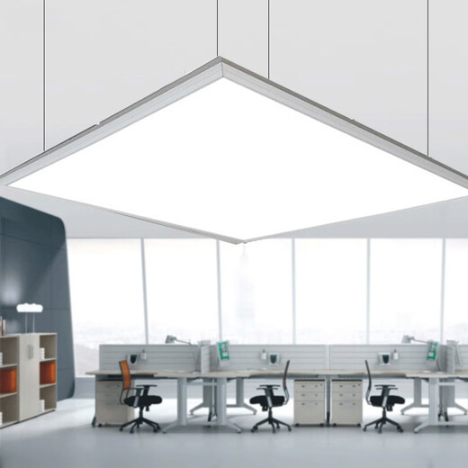 XMSJED flat chandelier 8080 office chandelier writing office building commercial lighting strip panel chandelier 30*12048 tile neutral light hanging shot one