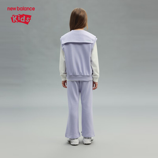 New Balance NB Kinderkleidung Mädchen 25 Jahre Frühling und Herbst Neue T-Shirt-Weste Hose Set ND2PF14122 [NEIN] Hellpurple 150