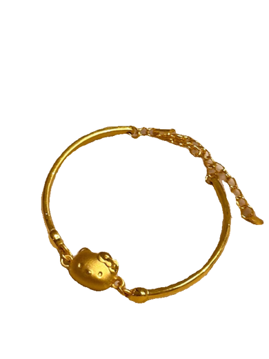 Mo Qianxue French Michelle Kitty Cat 18K Gold Bracelet Fashionable and Versatile Temperament Bracelet Kitty Cat Bracelet