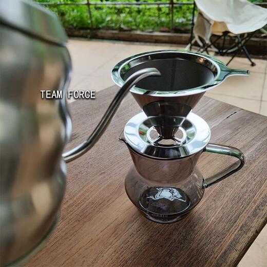 Coffee filter paper funnel 304 stainless steel coffee filter 1200 mesh hand brewed coffee filter funnel double layer free small size 1-2 cups without base 1200 mesh double layer filter