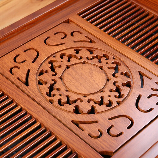
Shantoulin Village Chicken Wing Wood Rosewood Solid Wood Chinese Tea Plate Kung Fu Tea Set Tea Table House Home Living Room Drawer Drainage Storage Style Erhuali Wood Classic 6636cm