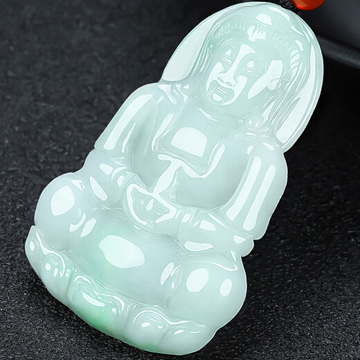 陛玉A货翡翠观音吊坠男士玉坠附鉴定证书