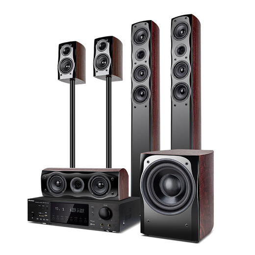 SANSUI Home Surround Dolby Decoding 7.1 Cinema 5.1 Channel Home Karaoke Living Room TV Floor-Standing Large Audio Combination Set Bluetooth Stereo Sound Karaoke Speaker F8 Exclusive Edition Standard Amplifier 20A