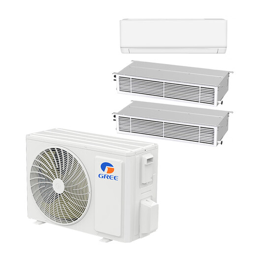 Gree (GREE) central air-conditioning household one-to-two to three-to-four hanging machine/cabinet machine/duct machine multi-connected full DC frequency conversion first-level energy-efficiency central air-conditioning multiple indoor units optional 4 horses first-level energy efficiency one-to-three (1.5+1.5+1.5)