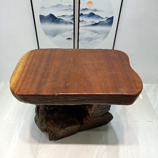 根雕茶几桌客厅家用小户型纯实木天然整体树根茶海茶桌椅阳台 3519油杉瘤体整体