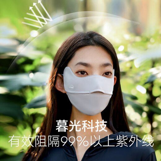 OhSunny sunscreen mask for summer women breathable eye protection anti-UV sunscreen mask for men SLF5M136WT dark night black M