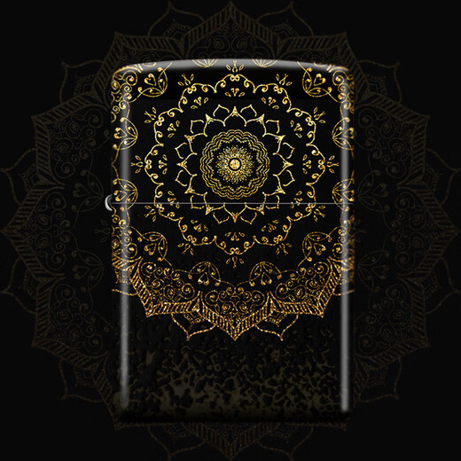 ZIPPO lighter genuine color printing mandala full of stars Gift zlppo windproof lighter men Dark night aurora flower (stand-alone) -DY9902CY